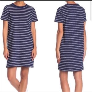 Madewell Blue and White Striped T Shirt Dress size Large
